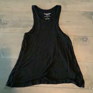 Boyfriend Cut Black Tank Top